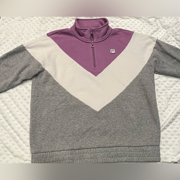 Fila Tops - Fila Lavender Quarter-Zip Pullover